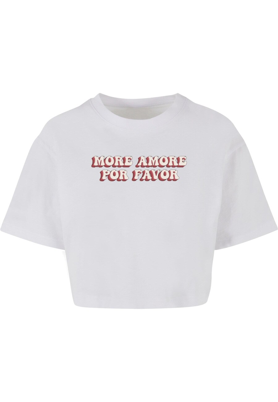 

Футболка Merchcode Shirt Hugs & Love - More Amore Por Favor, белый