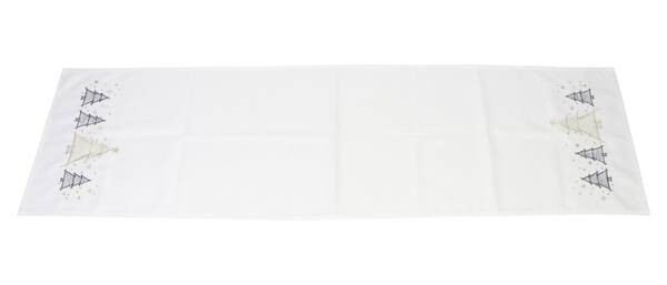 

Настольный бегун Frank Flechtwaren Weihnachtsbäumchen, 40x1x140 см, белый