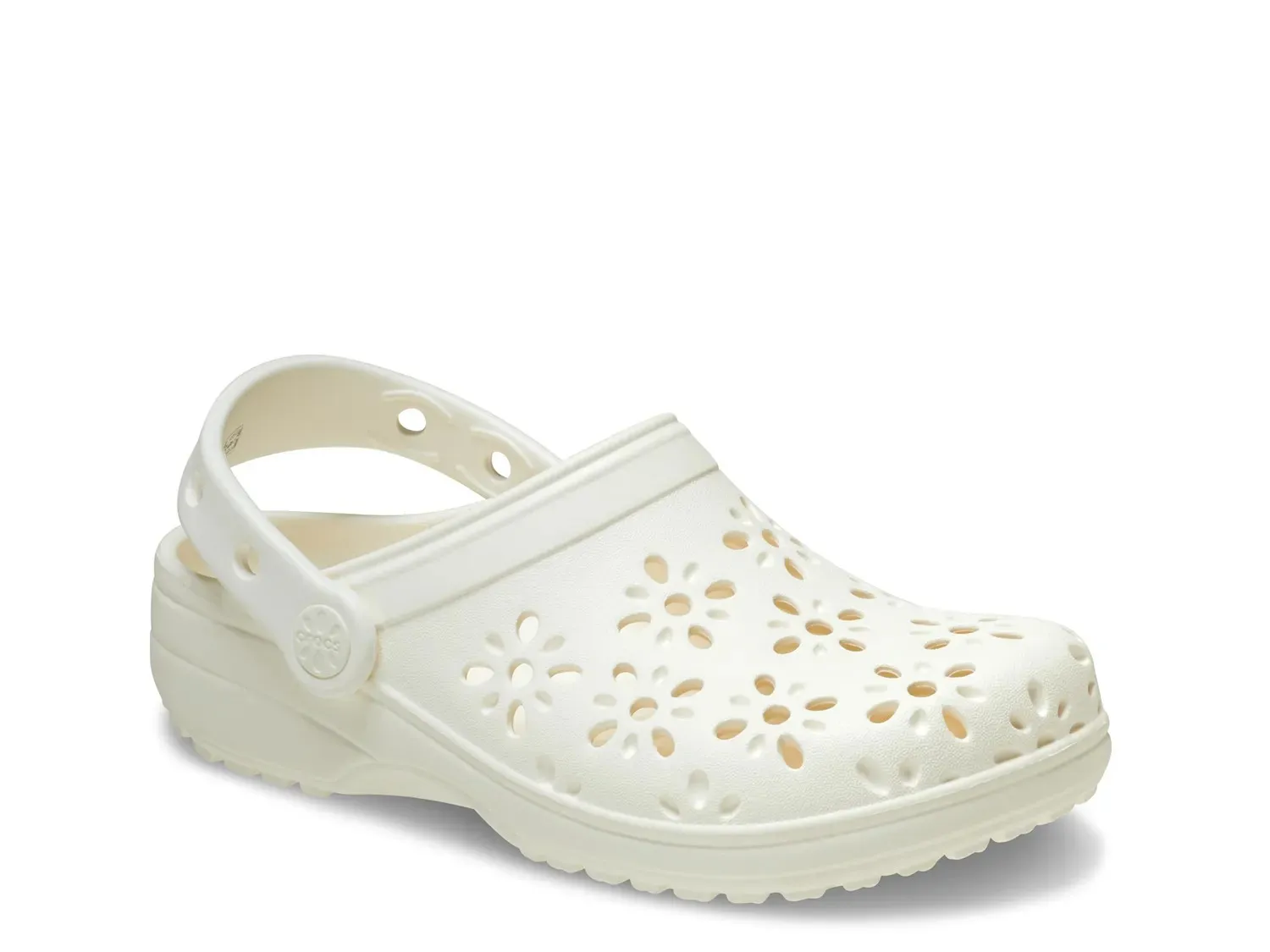 Сабо Crocs Floral Cut Out — женские, белые