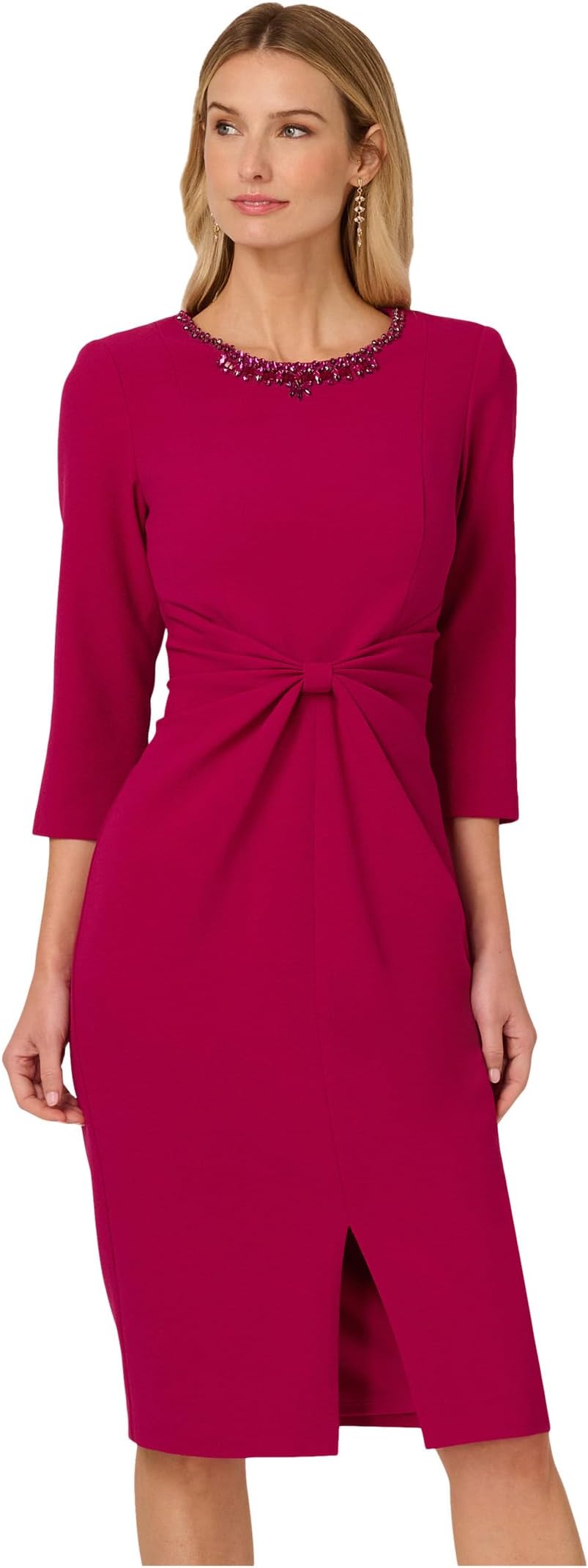 

Платье Adrianna Papell Beaded Midi Dress, цвет Berry