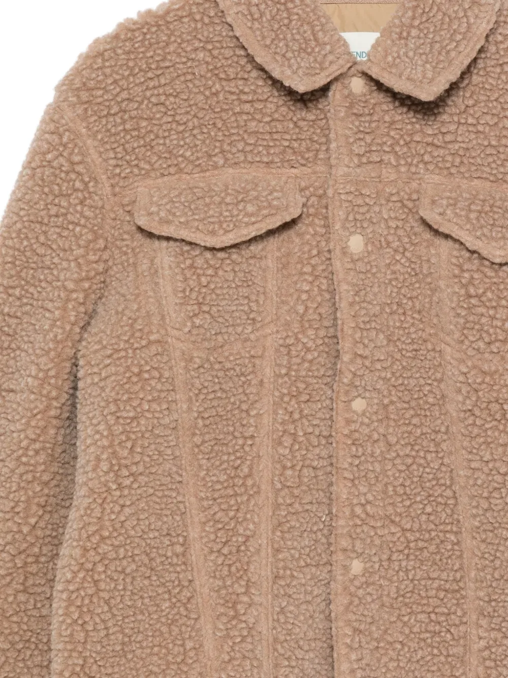 Куртка с накладными карманами Fendi Kids, коричневый — фото 3