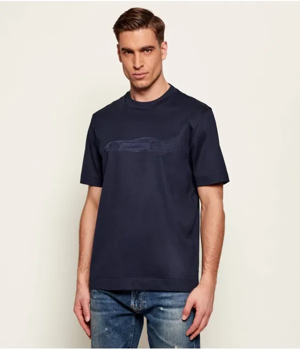 Футболка C-Taut 242_AM regular fit Boss, темно-синий