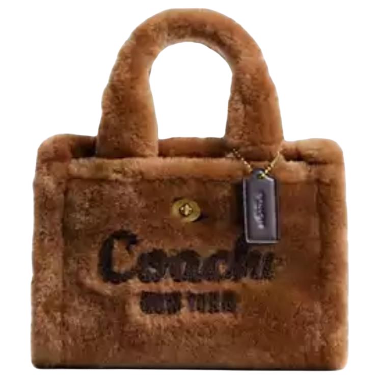 

COACH Кожаная сумка-шоппер с мехом