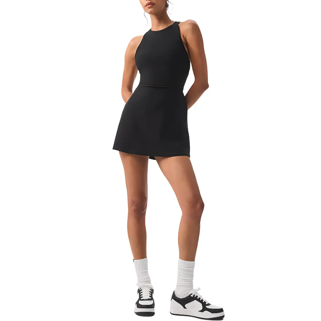 

ALOSOFT BACKSPIN Безрукавное платье Women's Alo Yoga, Морская ракушка/Голубой панцирь