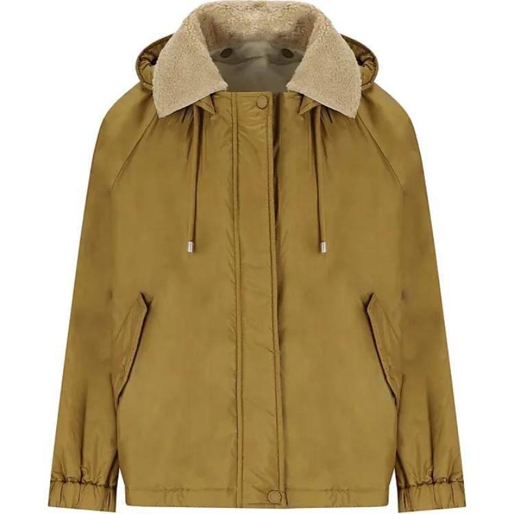 

Пальто с завязками на пуговицах MaxMara, хаки-коричневый