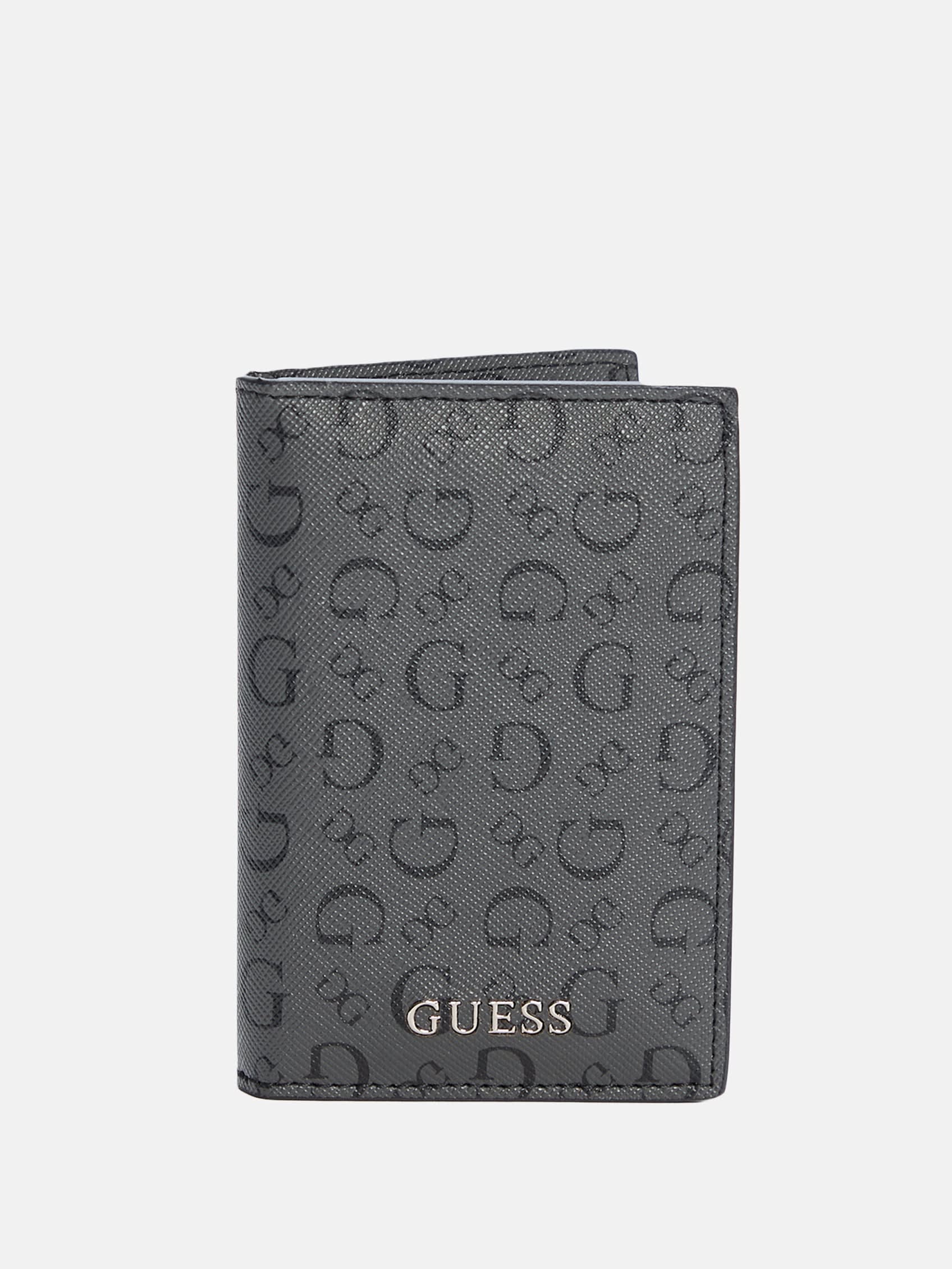 

Кошелек L-образного сложения с логотипом GUESS Guess Factory, цвет coal logo/black