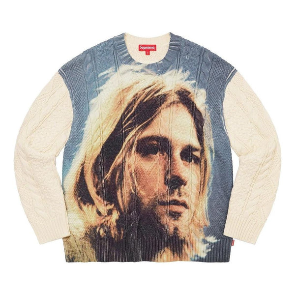 

Свитер kurt cobain sweater 'beige teal' Supreme, бежевый