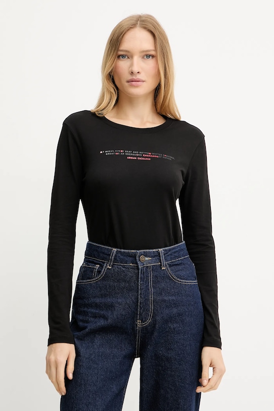 

Хлопковая водолазка Armani Exchange, черный