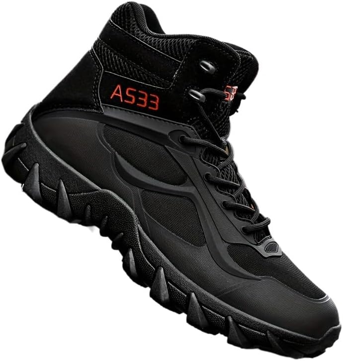 

Мужские высокие походные ботинки Hhhchpm для активного отдыха на природе, черный