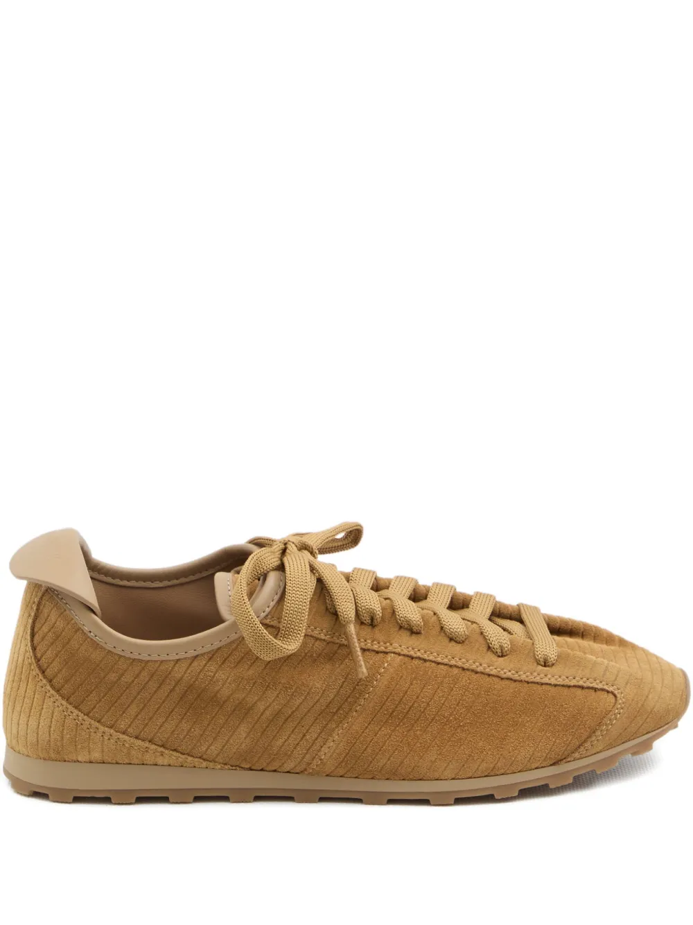Низкие кроссовки Tennis из тисненой замши JACQUEMUS, коричневый
