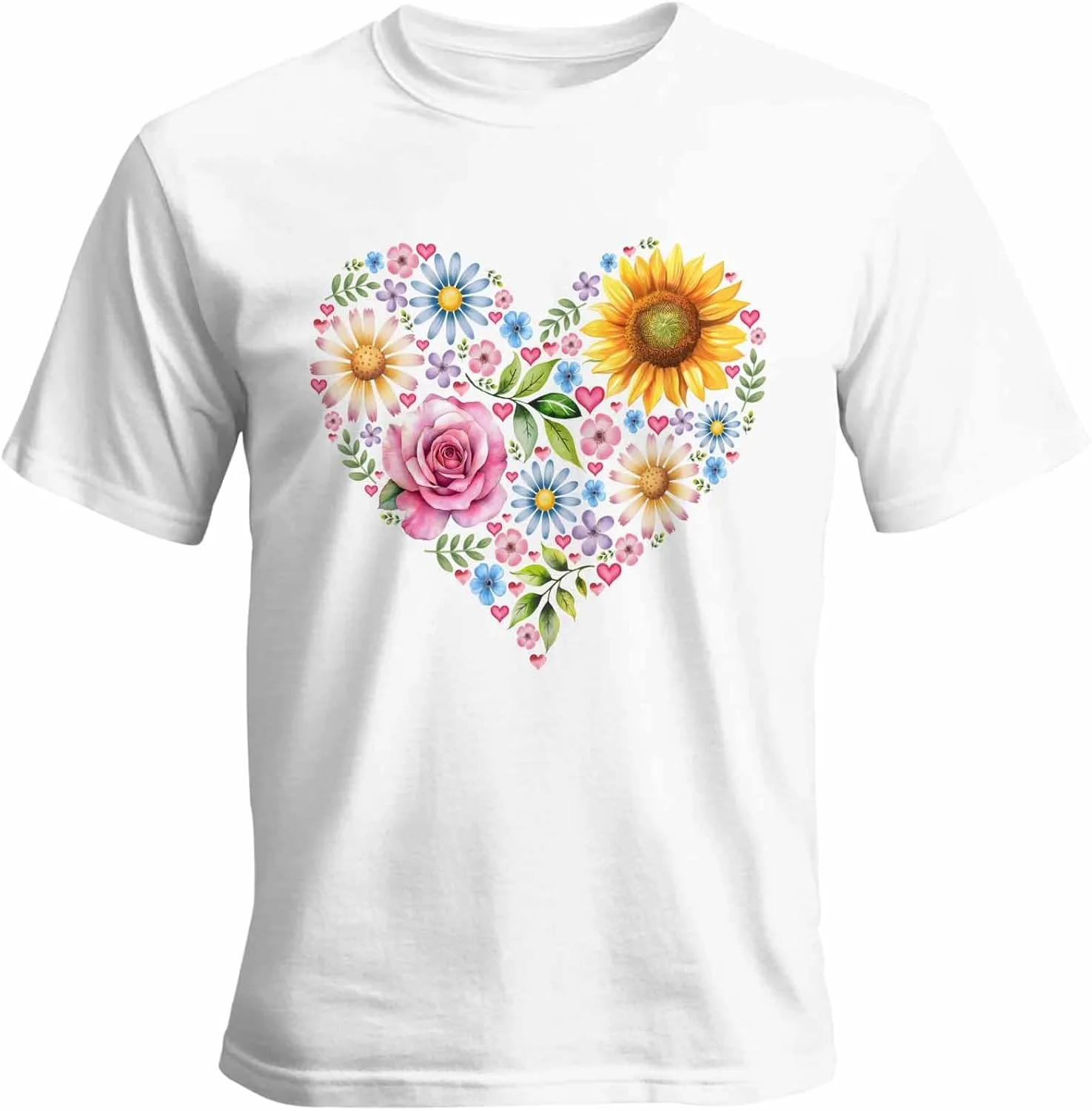 

Футболка мужская с принтом Spring Flower Leaves FANKIGETEBA