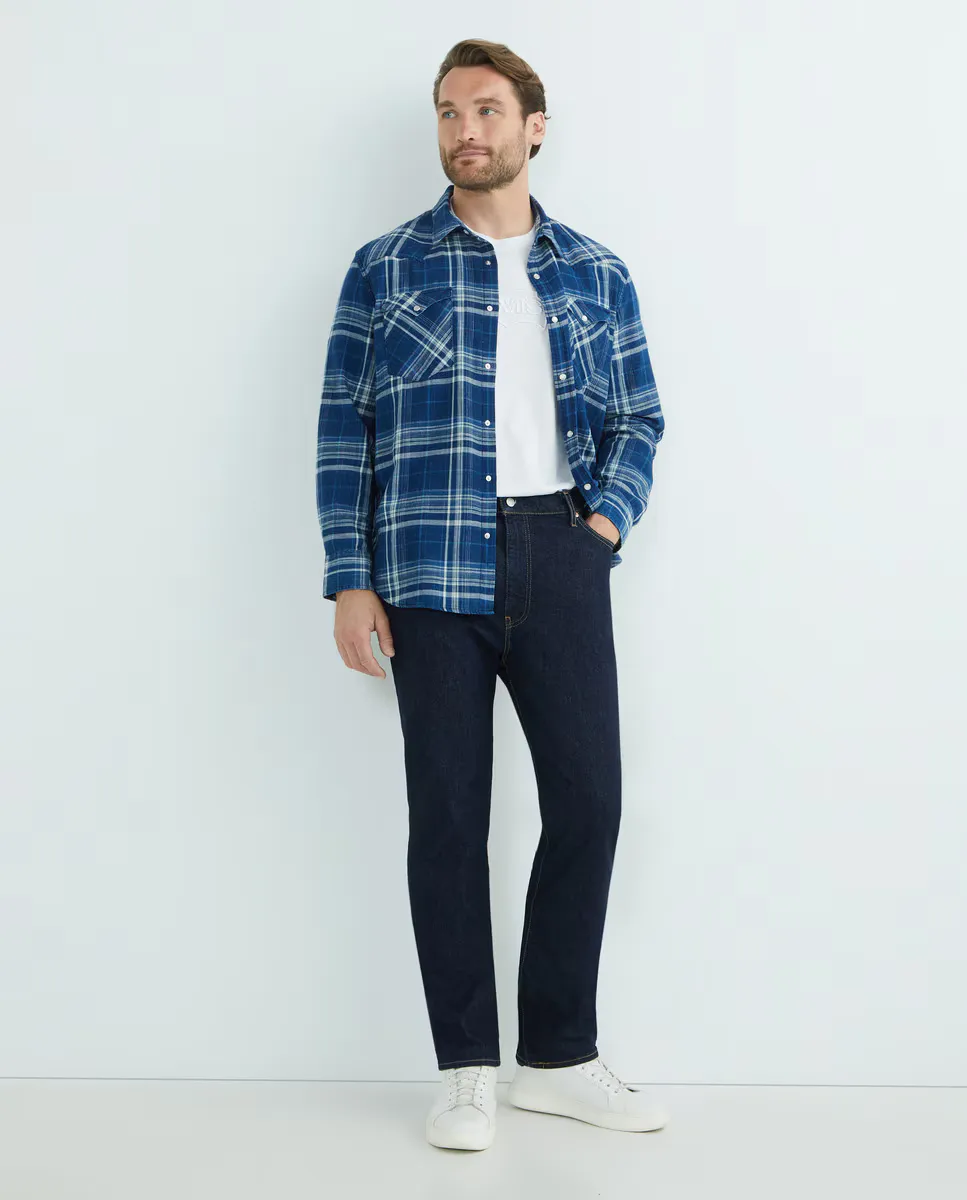 

Мужская рубашка с длинными рукавами, большие размеры Levi's, синий
