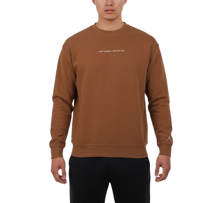 

Jordan Толстовка As M J для мужчин, коричневая, с круглым вырезом, умеренная посадка, Коричневый, Jordan Толстовка As M J для мужчин, коричневая, с круглым вырезом, умеренная посадка