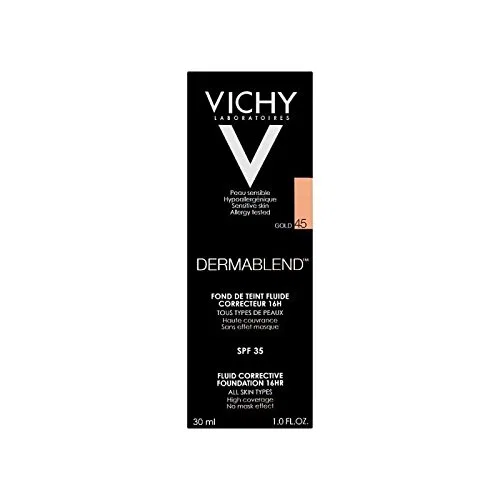 Корректирующая жидкая тональная основа «Dermablend» от Vichy, 30 мл, оттенок Gold 45 Vichy