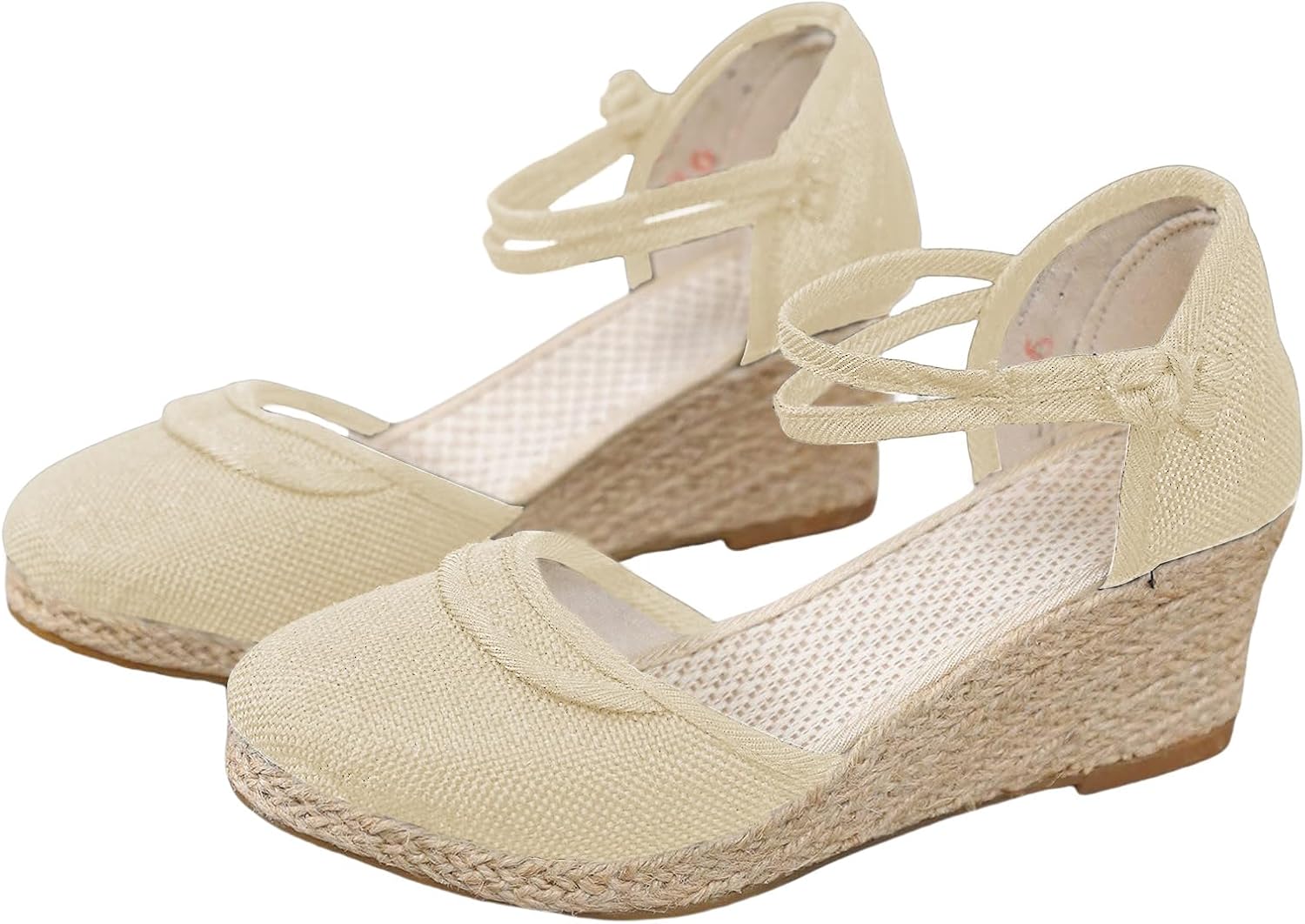 

Женские закрытые сандалии на платформе ZWRXW, летние с ремешком на щиколотке, закрытым носком, эспадрильи, элегантные вечерние сандалии на платформе с поддержкой свода стопы, ортопедическая обувь для ходьбы, повседневная обувь, бежевый