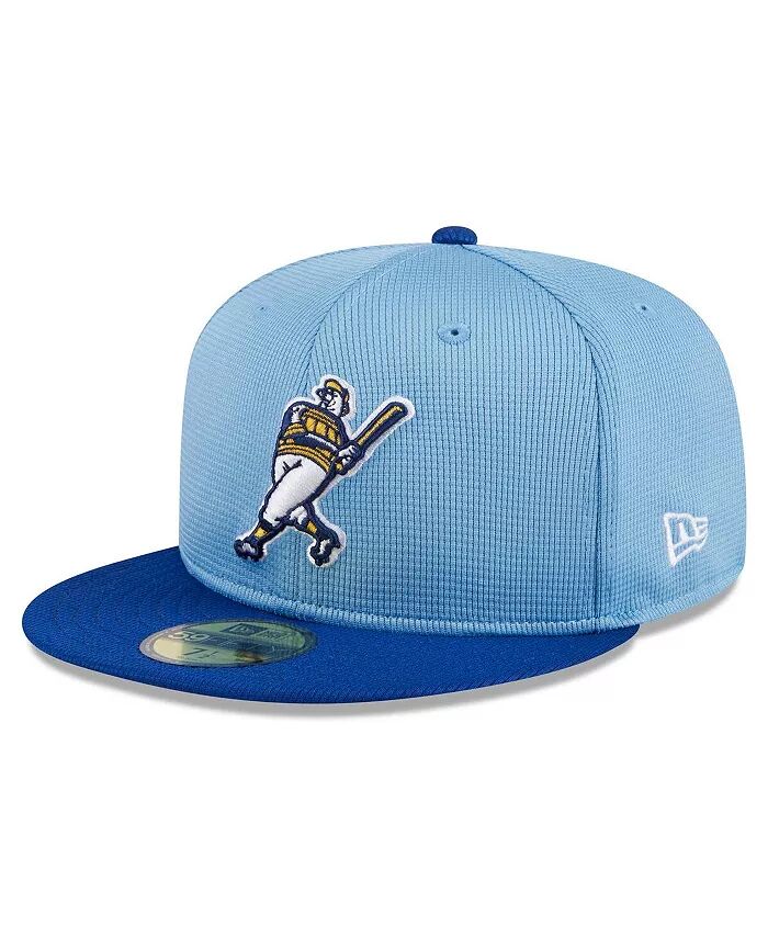 

Мужская светло-синяя бейсболка Milwaukee Brewers 2024 Batting Practice 59FIFTY Fitted New Era