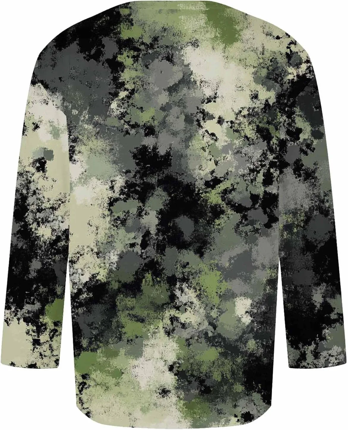Мужская футболка baseball с 3/4 рукава, tie dye camouflage — фото 3