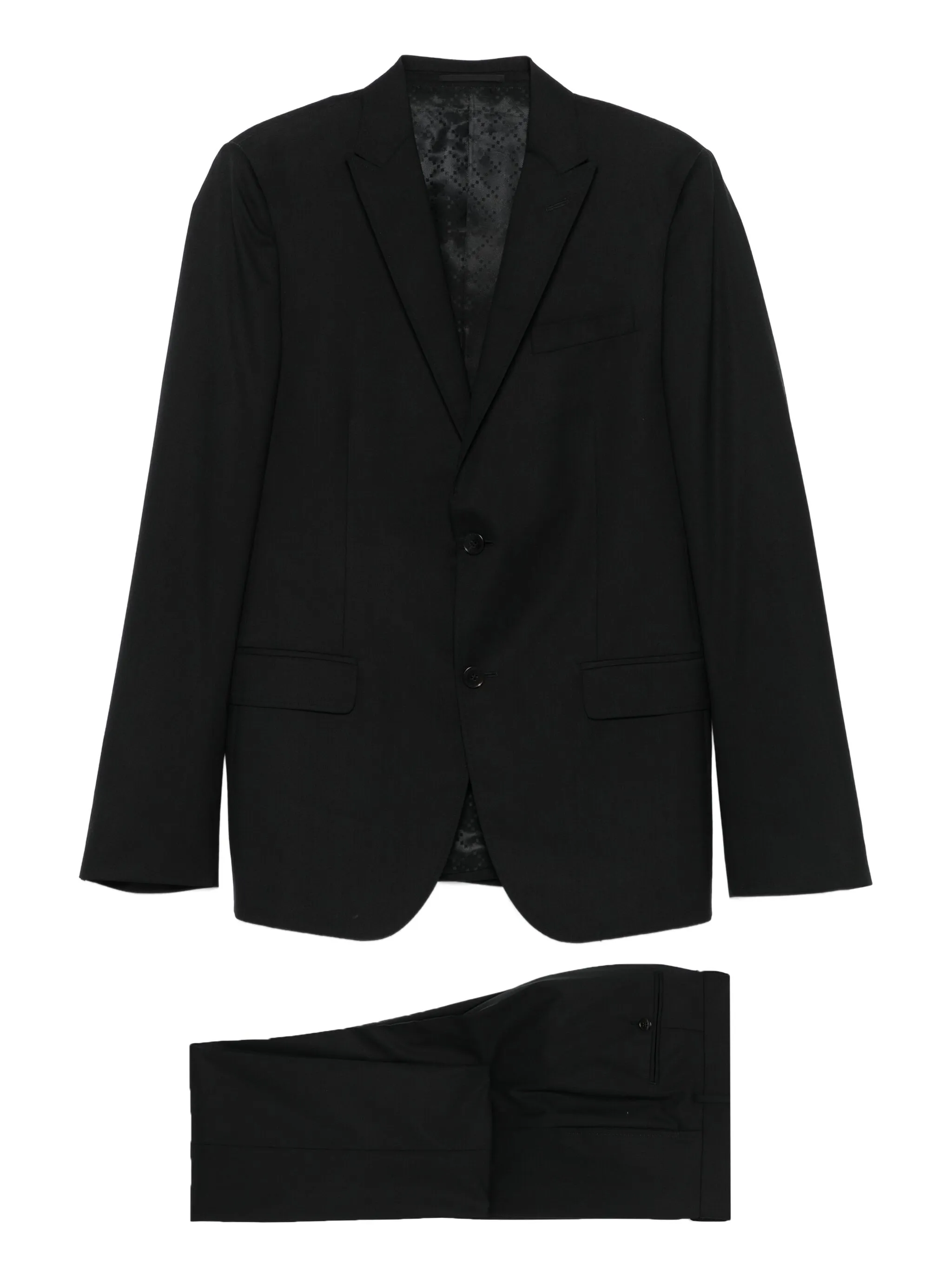 

Шерстяной костюм с однобортным пиджаком Gucci, черный