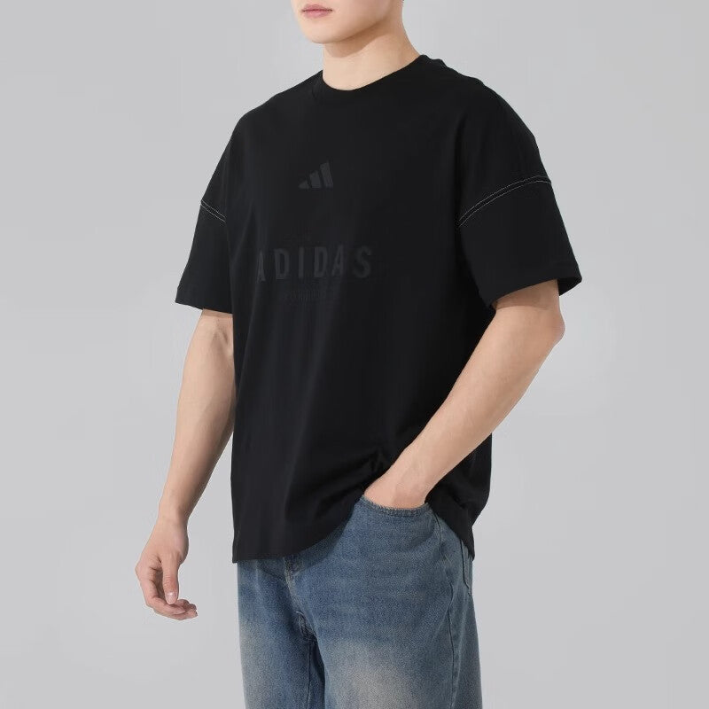 Футболка adidas All SZN T-Shirt Asia Sizing 'Black', черный — фото 4