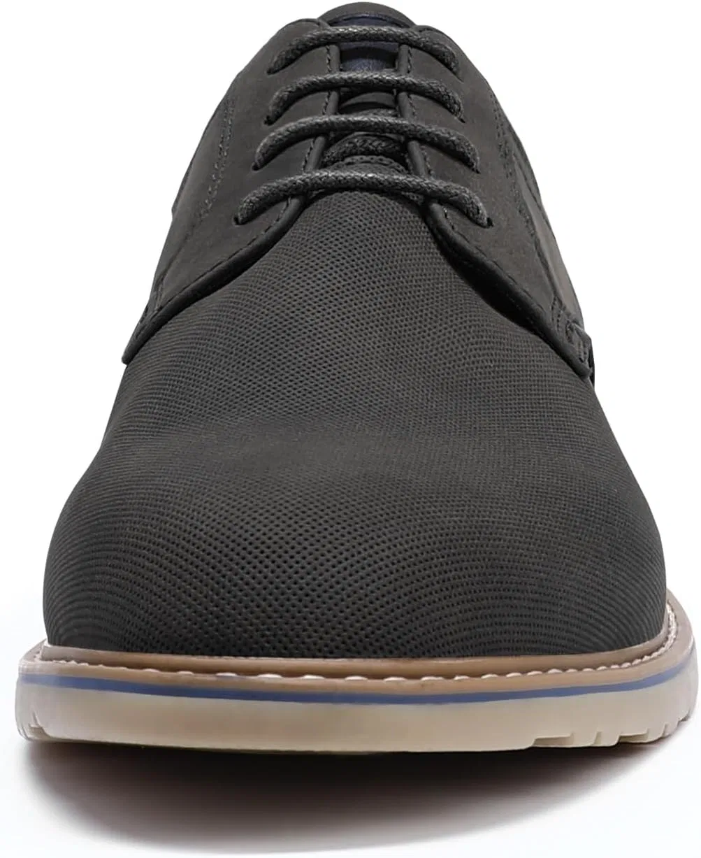 Кроссовки Allthemen Herren Anzugschhuhe Atmungsaktiv Schnürschuhe повседневные Lederschuhe Sportlich Schuhe Business Freizeit, Schwarz — фото 4