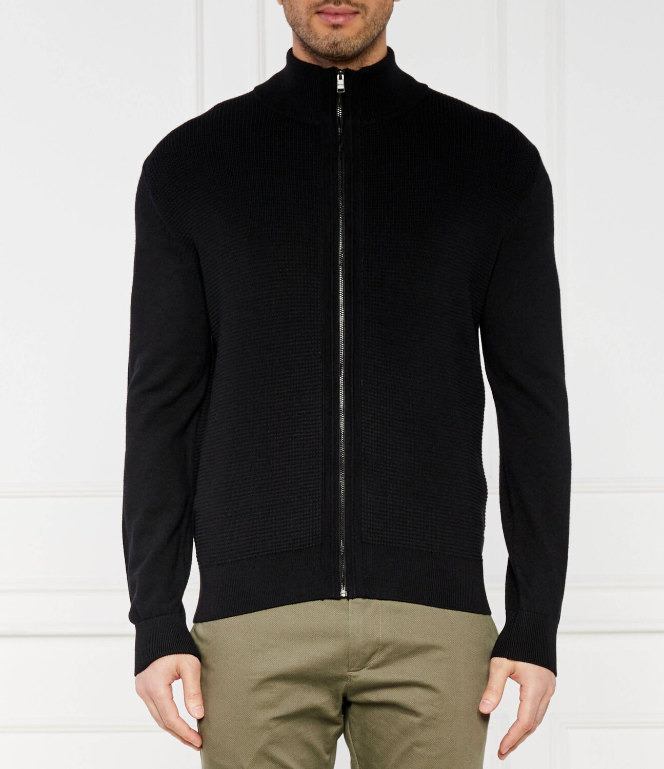

Свитер из шерсти BOSS BLACK H-Daveto Regular Fit, черный