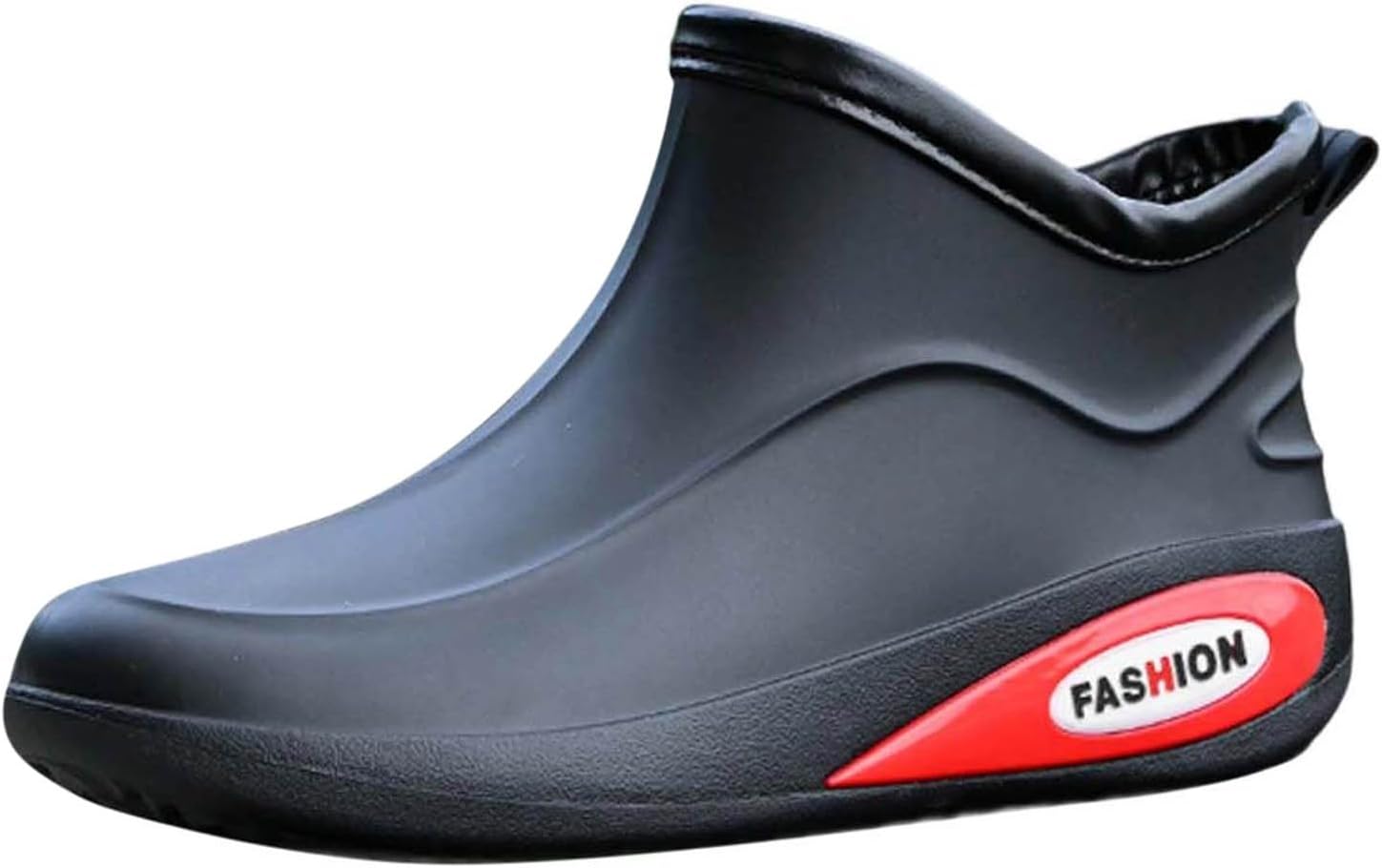 

Мужские дождевые ботинки, нескользящие резиновые сапоги, легкая и комфортная обувь для улицы в дождливую погоду Generic, черный