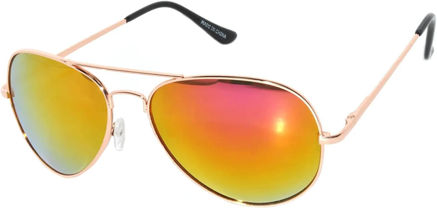 

Солнцезащитные очки-авиаторы OWL для женщин и мужчин, с пружинными шарнирами, зеркальными и дымчатыми линзами, в цветной металлической оправе, Gold Red Mirror