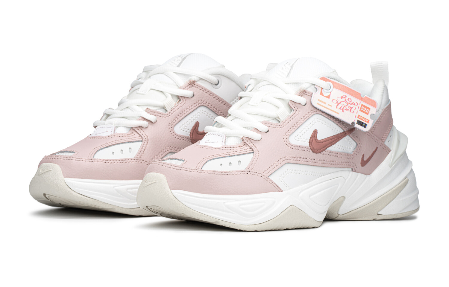 Кроссовки Nike M2K Chunky Sneakers Women's Low-Top Beige Pink — фото 2