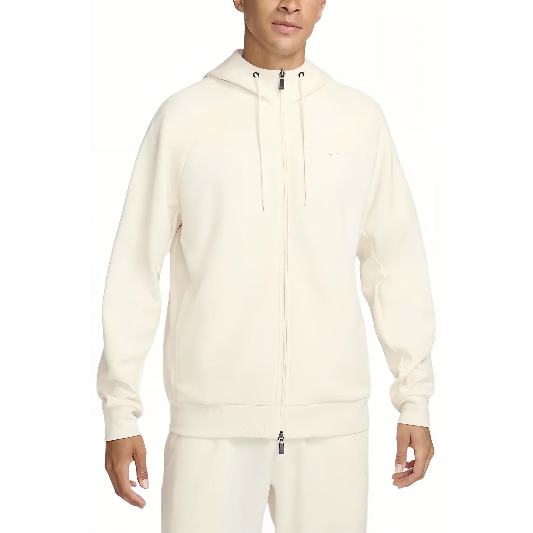 

Мужская футболка Primary Fleece Dri-FIT UV с капюшоном и молнией Nike, светло-бежевый