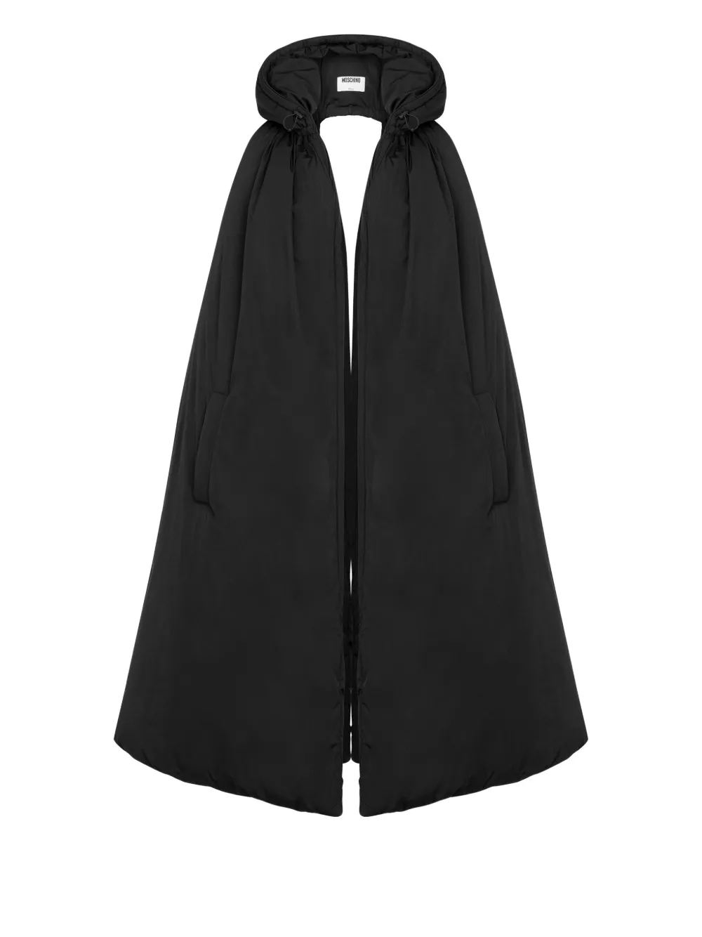 

Дутый жилет с капюшоном Moschino, черный