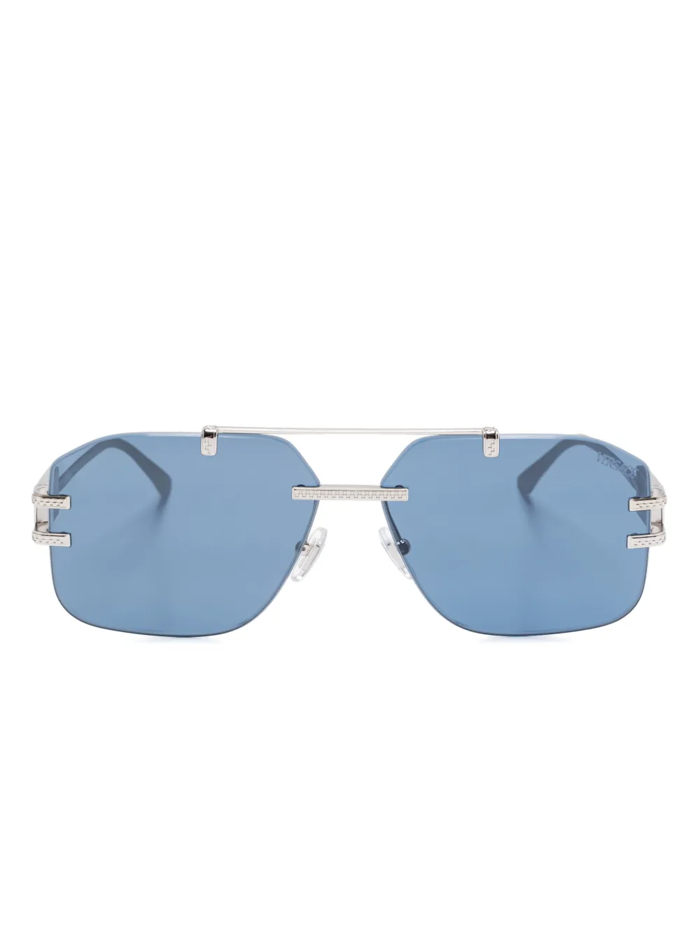

Солнцезащитные очки-пилоты Versace Eyewear, серебяный