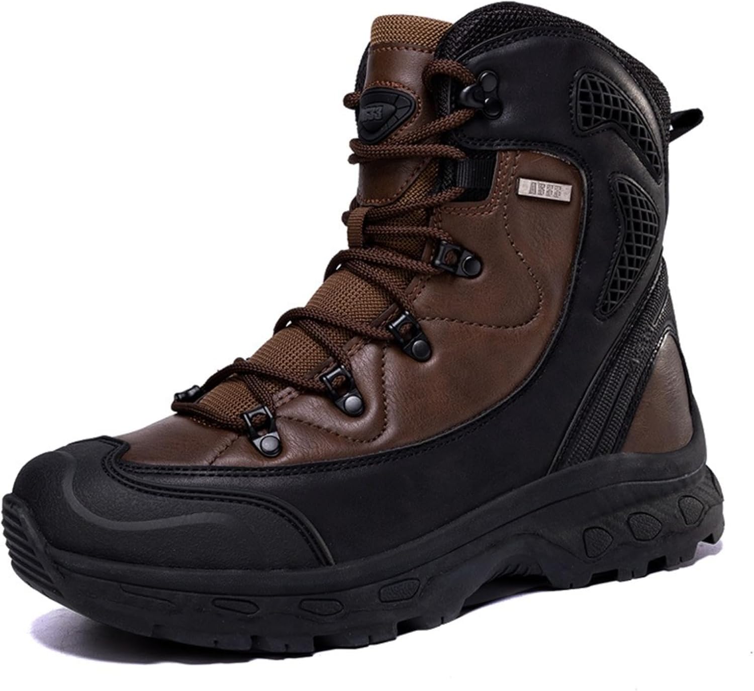 

Мужские тактические военные ботинки с верхом из кожи и сетки, шнуровкой, легкие, прочные, с усилленным задником, немаркой подошвой с отличным сцеплением для походов, восхождений, боевых и активного отдыха на улице Qklmwes, коричневый