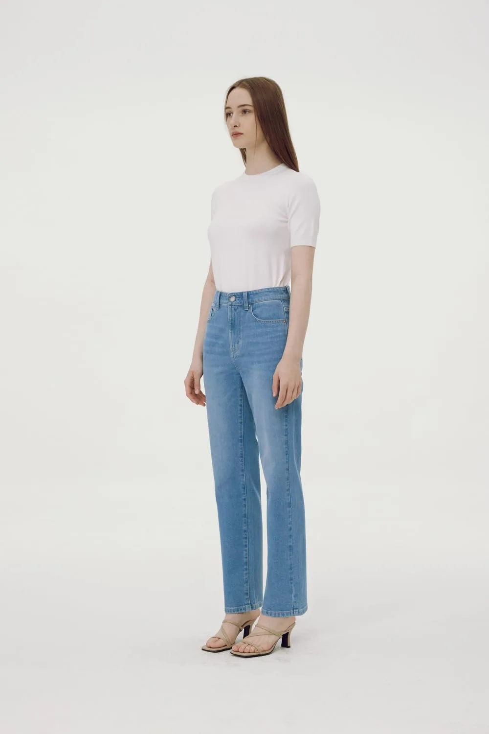 Женские джинсы прямого кроя stretch slim fit — фото 3