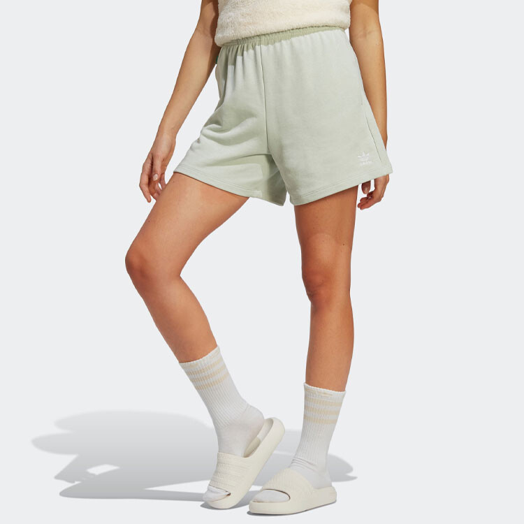 ESSENTIALS Повседневные шорты женские льняные зеленые Adidas Originals — фото 2