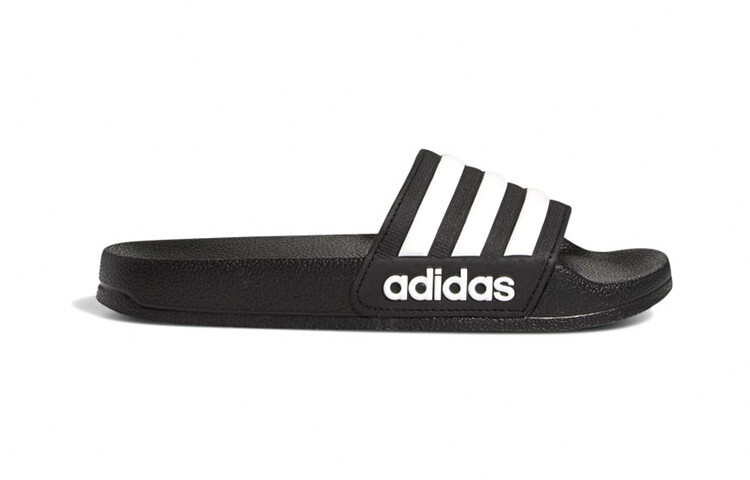 Детские шлепанцы Детские черные/белые Adidas — фото 2