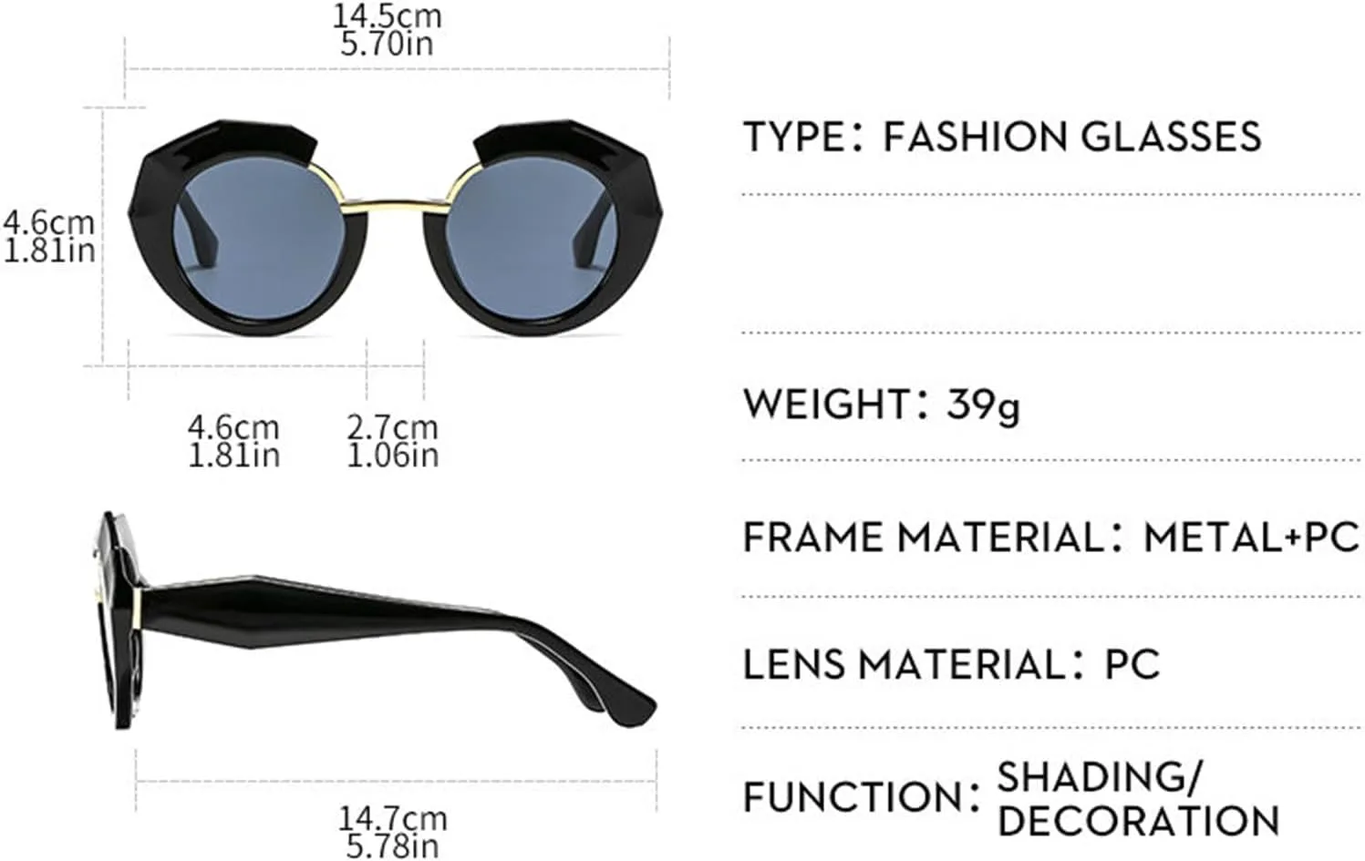 

Willochra — большие круглые солнцезащитные очки для женщин, модные градиентные солнцезащитные очки в стиле ретро-панк с защитой от УФ-излучения UV400, C4