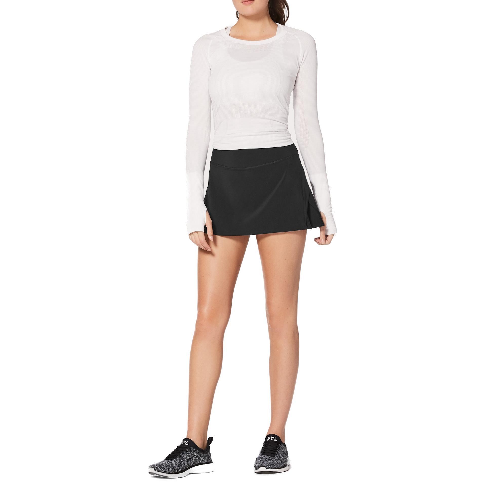 

Lululemon Повседневная короткая юбка Play Off The Pleats, женская, черная