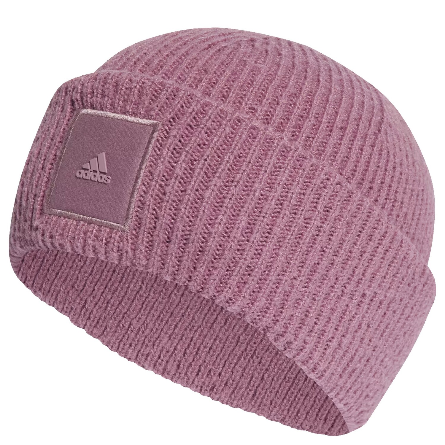 

Кепка adidas Wide Cuff Beanie, цвет wonder orchid