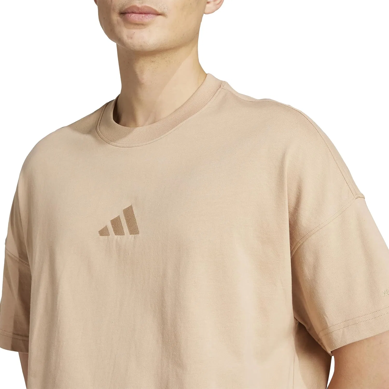 Футболка свободного кроя adidas, цвет Warm Sandstone — фото 3