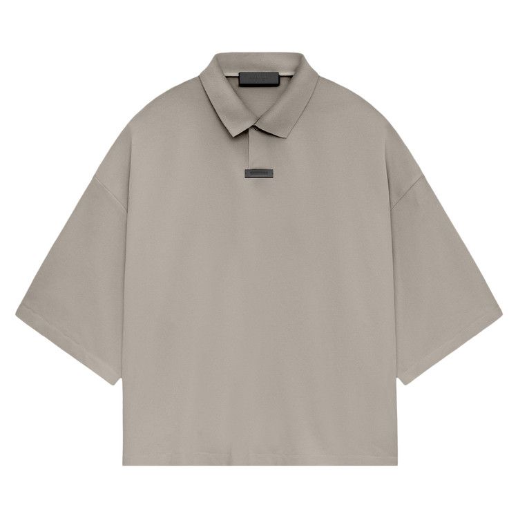

Поло Fear of God Essentials Pique Cropped Polo, Heather Grey