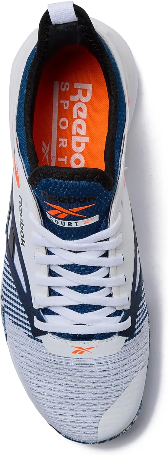 Мужские кроссовки Reebok Nano Court Sport для пикбола или тенниса, белый/черный/синий — фото 4