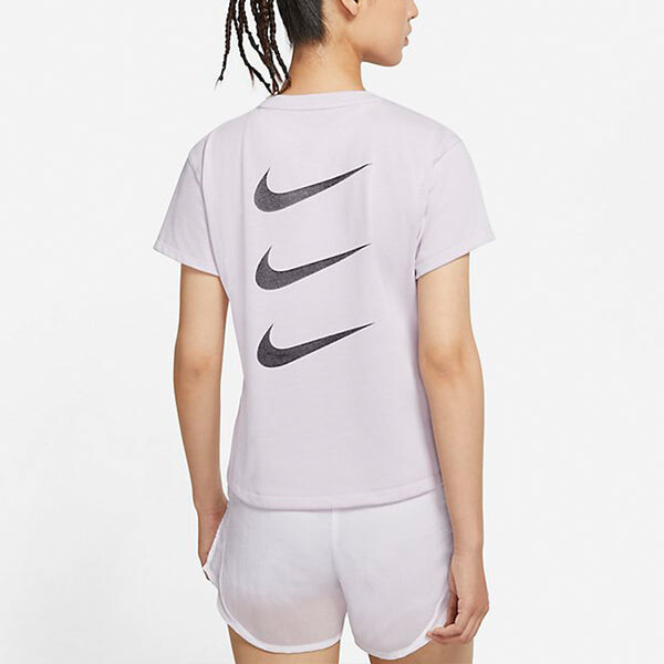 Футболка (WMNS) Nike AS W NK DF Run DVN Top SS RCHD VENICE, фиолетовый — фото 4