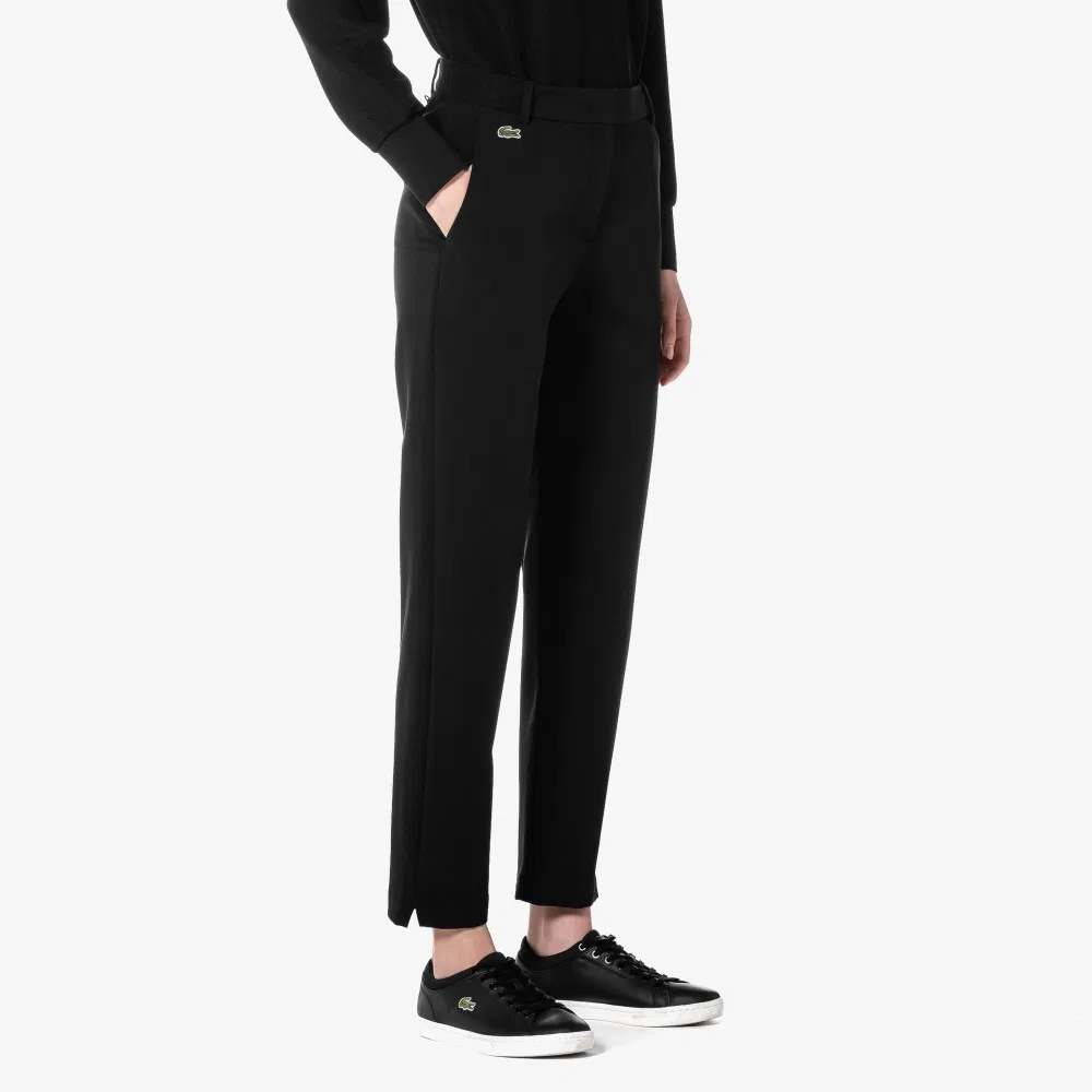 Брюки женские Lacoste, базовые осенние, черные — фото 4