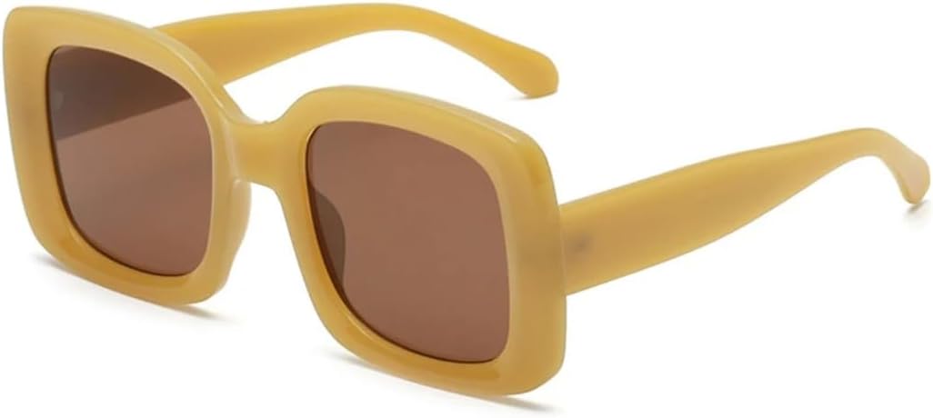 

Солнцезащитные очки Punk Square в большой оправе для женщин, роскошные мужские солнцезащитные очки для вождения, отдыха на природе, рыбалки, походов, защита от УФ-излучения UV400 TVTBBVV, Jelly Tea Brown