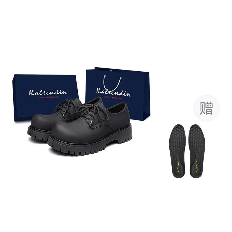 

Kaltendin Мужские повседневные туфли черные - черные[Коробка со стелькой из свиной кожи](Подарок в комплекте), цвет Black[Box with Pigskin Insole](Gift Included)