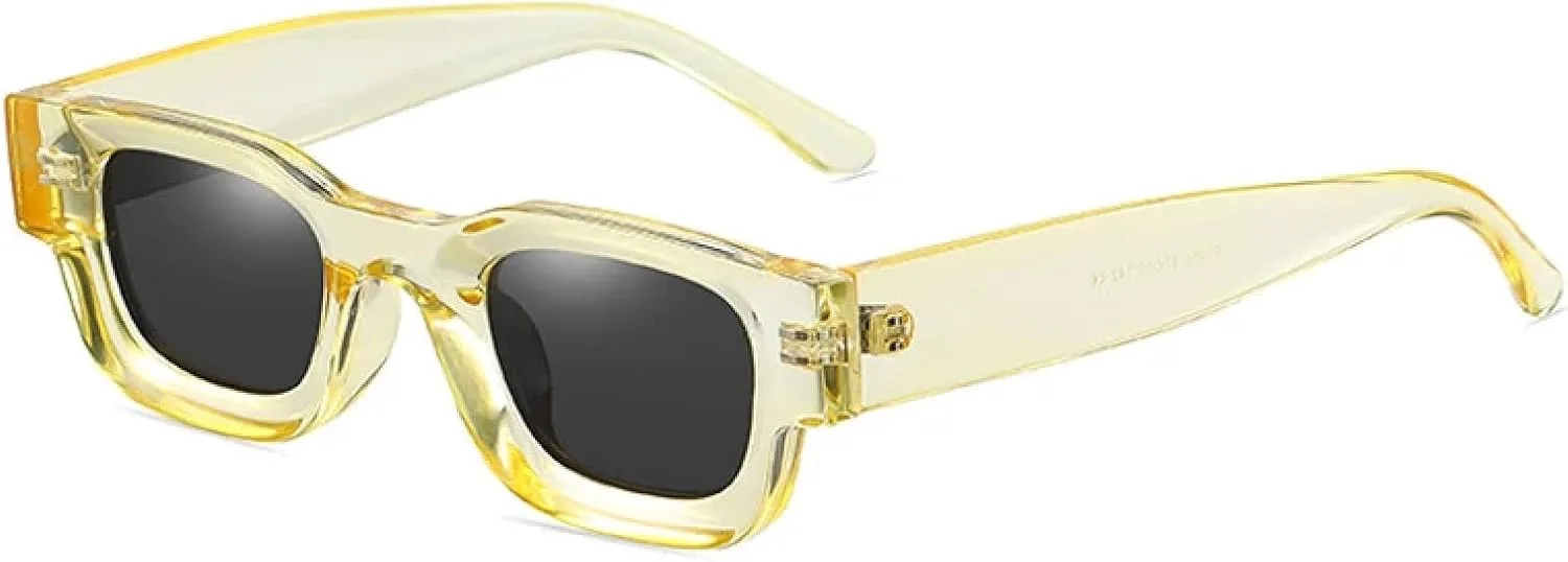 

Солнцезащитные очки с защитой от УФ-излучения UV400 | Маленькие, женские, панк, мужские, для занятий спортом на открытом воздухе и вождения DSVIGF, Yellow Grey