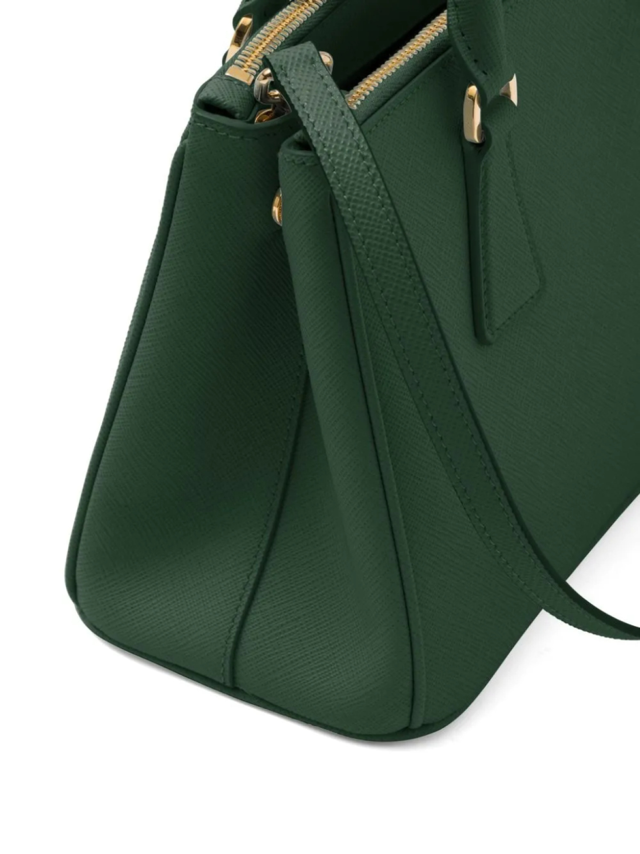 Prada маленькая сумка-тоут Galleria из сафьяновой кожи, зеленый — фото 3