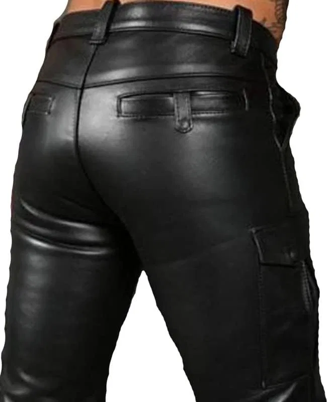 Мужские шорты из кожи, Leather Trend, черный — фото 3