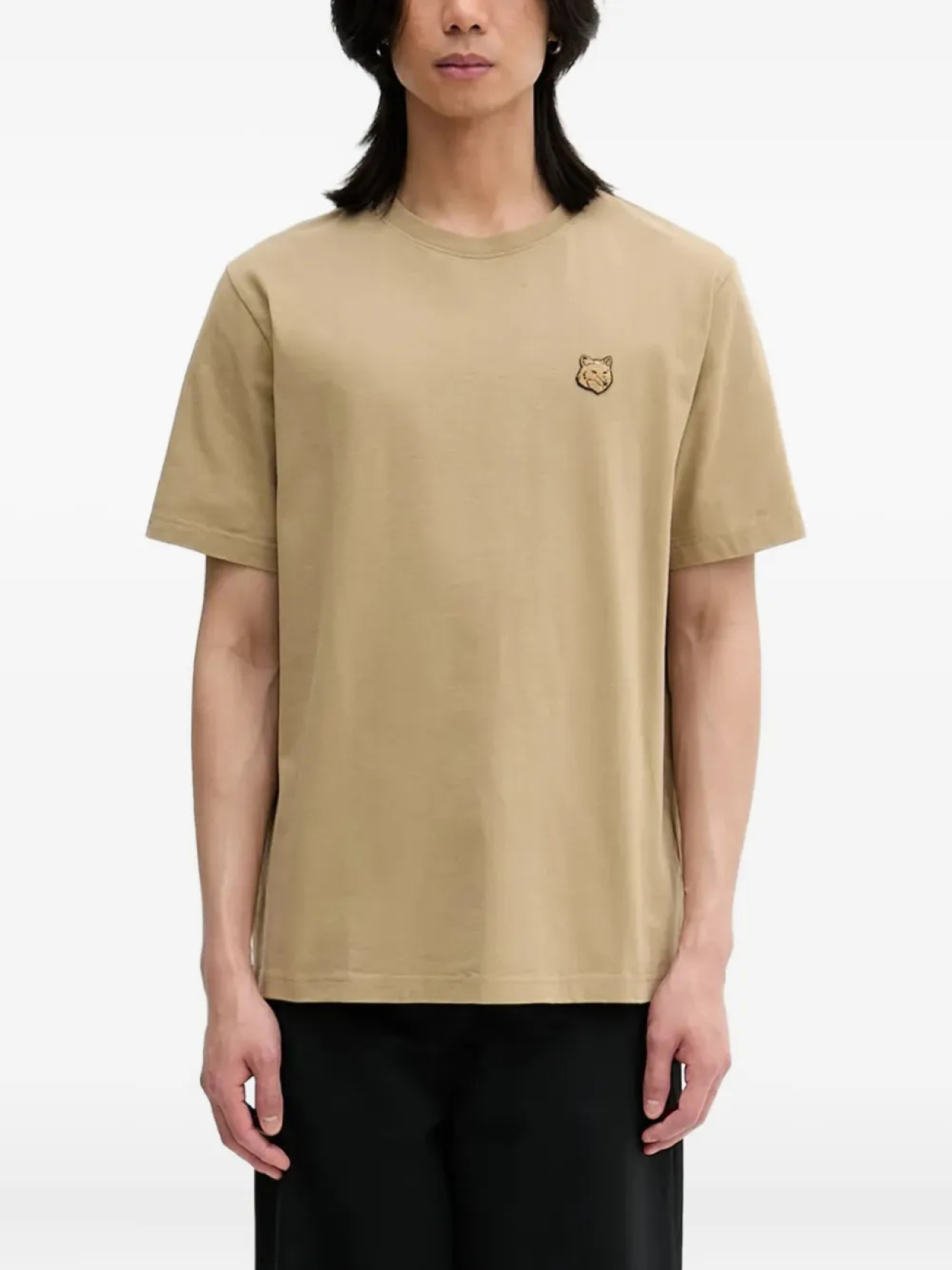 

Maison Kitsuné футболка с аппликацией Bold Fox, нейтральный
