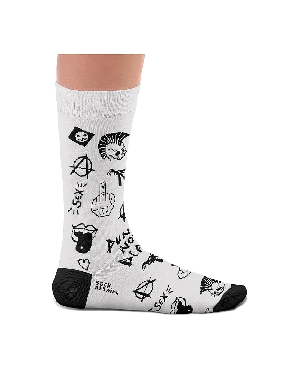 

Мужские носки Punk's Not Dead из хлопка Sock Affairs, белый/черный
